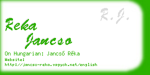 reka jancso business card